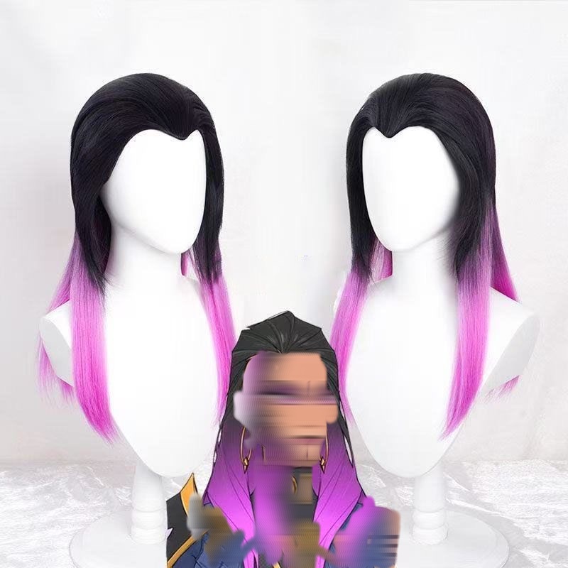 Wig Fiber Net - Perruque de cosplay anime Reyna, noire