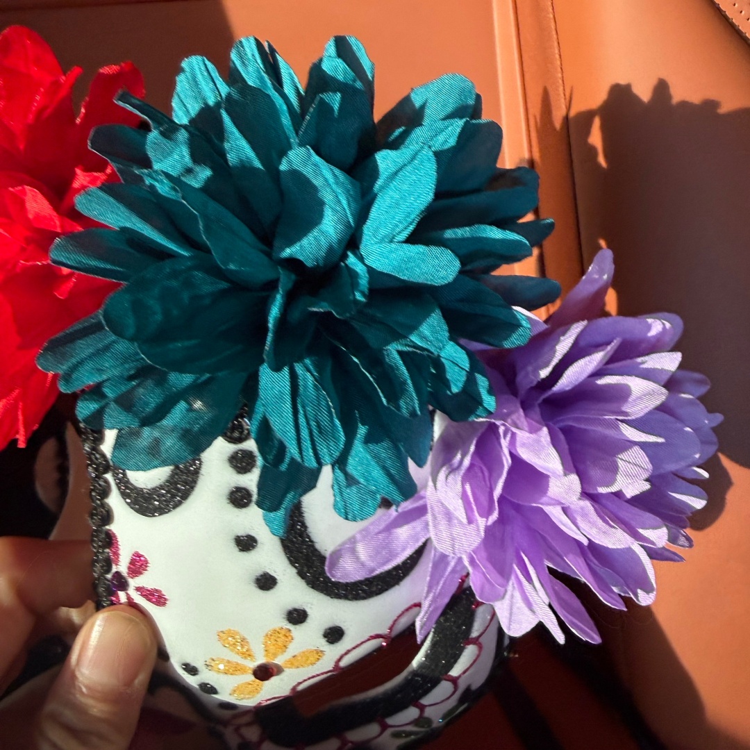Cosplay Prop Painting - Masque de fleur sombre pour Halloween,